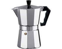 Alessandro Percolator Italiaans koffiezetapparaat - 1 kopje - Aluminium - zilver - 60 ml - Koffiezetter