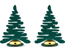 Alessi Bark Kerstboom Kerstdecoratie Set Van 2 Groen