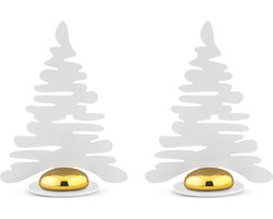 Alessi Bark Kerstboom Kerstdecoratie Set Van 2 Wit