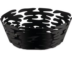 ALESSI Barket Schaal zwart RVS 18 cm