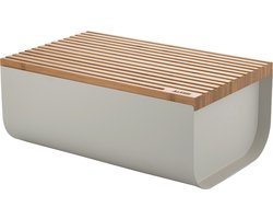 Alessi Broodtrommel met snijplank Mattina - Warm Grey - BG03 WG - door Big-Game