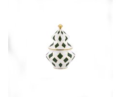 Alessi Delight-Bonbonniere-Porselein-Wit-Groen-Goud