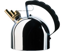 Alessi Fluitketel met koperen fluit en stalen bodem