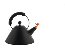 Alessi-Fluitketel-New-Black-Edition-Oranje-Vogel