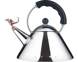Alessi Fluitketel Tea Rex - 9093REX B - Zwart - 2 liter - door Micheal Graves
