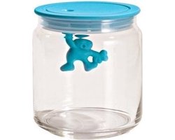 Alessi Gianni - Glazen pot met deksel 12 cm - Blauw