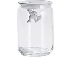 Alessi Gianni - Glazen pot met deksel 15 cm - Wit