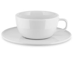 Alessi Itsumo thee / cappuccino kop en schotel 24cl wit