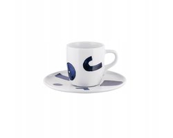 Alessi Itsumo Yunoki Espressokop & Schotel 85ml Wit Porselein