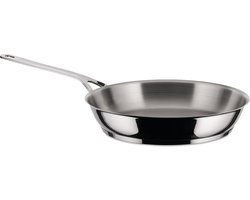 Alessi Koekenpan Pots&Pans - AJM110/24 - ø 24 cm - door Jasper Morrison - zonder anti-aanbaklaag