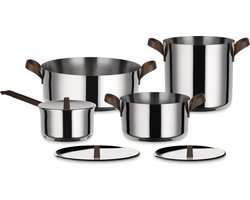 Alessi Pannenset Edo - PU100S7 - door Patricia Urquiola - 4 Delig