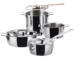 Alessi Pannenset Pots&Pans - AJM100S7 - door Jasper Morrison - 4 Delig