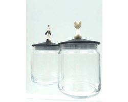 Alessi-Snoep-Potten-Set-Met-Dieren-Deksels