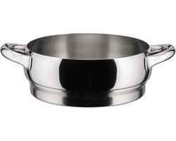 Alessi Stoommandje Mami - SG307 - Ø 24 cm - Ontworpen door Stefano Giovannoni - Hoogwaardig 18/10 Roestvrij Staal - Ideaal voor Gezond Stomen van Groenten, Vlees en Vis - Vaatwasserbestendig - Modern en Functioneel Design