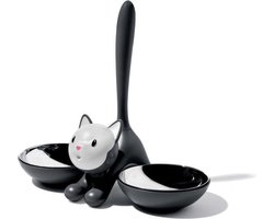 Alessi Tigrito Voerbakje Kat - Zwart