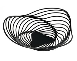 Alessi Trinity Fruitschaal - Ø33 cm - RVS - Zwart