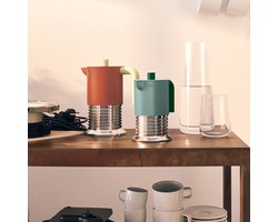 Alessi Vite PM01/3 BR Moka pot, 3 kopjes - Bruin