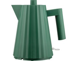 Alessi Waterkoker Plissé – Droogkookbeveiliging – Groen – 1 Liter – Ontworpen door Michele de Lucchi – MDL06/1 GR – Stijlvol en Veilig – Ideaal voor Koken van Water
