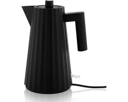 Alessi Waterkoker Plissé - droogkookbeveiliging - Zwart - Michele de Lucchi - 1.7 liter - MDL06 B