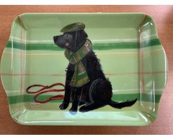 Alex Clark Dienblad Klein Formaat hond ~ Melamine Tray Hat and Scarf
