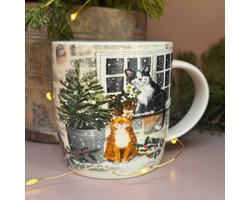 Alex Clark Kerst Mok Kerst Katten ~ Christmas Cats in the Garden
