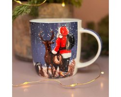 Alex Clark Kerst Mok Kerstman en rendier ~ Santa and his Reindeer