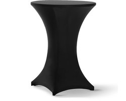 ALFA LIFESTYLE® 1x Luxe Statafelrok - ∅80-85x110 cm - Kreukvrij, Extra Dik & Sterk - Stretch Statafelhoes - Koningsdag Feest Artikelen Versiering - Statafel Partytafel Tafelrok - Zwart