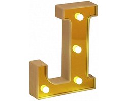 Alfabet Letterlamp - Decoratieve Verlichting Wandlamp - Feestdecoratie - Zelfstandig of hangend - 16 cm hoog - Warm wit