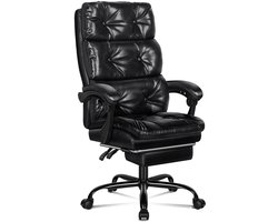 ALFORDSON bureaustoel Ergonomische directiestoel - In hoogte verstelbaar en comfortabel Hoek van rugleuning tussen 90°- 150°, zwart
