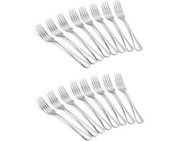 Alheco set van 16 tafelvorken - RVS vorken - 20.3cm - Zilver