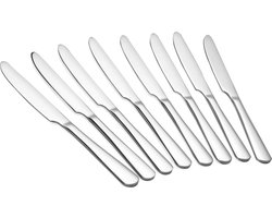 Alheco set van 8 tafelmessen - Messen - RVS - 23cm - Zilver