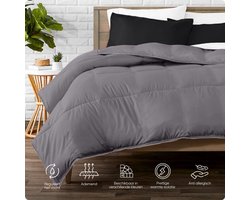 All-in one lazy dekbed 140x200 Antraciet