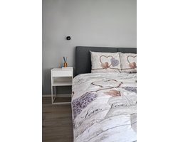 All-in One Lazy Dekbed Live Laugh Love - Dekbed met kussenslopen 240 x 220 cm + 2 kussenslopen