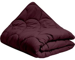 All in One Wasbaar Dekbed Easy 240x200 - Dekbed zonder overtrek - Hoesloos dekbed - Eazy dekbed - Gekleurd dekbed - All Year Winterdekbed & Zomerdekbed - Lits Jumeaux Dekbed - Burgundy- Dekbedden