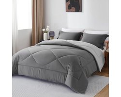 All Season Dekbed 155x220 met Kussenslopen - Omkeerbaar en Zacht Microvezel Dekbed 300GSM