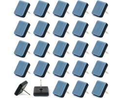 All4You - Meubelglijders 25x25 mm Met Spijker 24 Stuks PTFE Teflon Vierkant Zware Meubels Verplaatsen