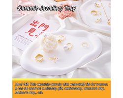 All4You - Sieradenschaal - Sieradenbord - Ringschaal - Kleine houder - Sleutelschaal - Decoratie - Dienblad voor vrouwen - Halsketting - Oorbellen - Geschikt voor diverse sieraden - Wolke Kleur