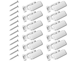 Allecta - 12 Stukken Blinde Basis met Schroeven voor Gordijn- en Meubelaccessoires