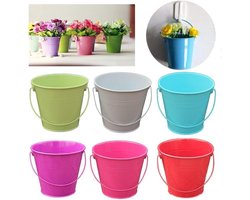 Allecta - 2-in-1 draagbare bloempotten en zandemmer voor balkon - set van 8 kleuren