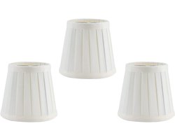 Allecta - 3 stuks Stoffen Lampenkappen voor E14 Kaars Kroonluchter - Hotel KTV Decoratie