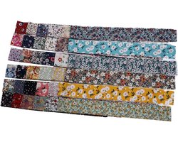 Allecta - 36 Stuks Quiltbaan Stoffen voor Patchwork - Rollen voor Quilten, Katoenen Stroken voor Dekens, Tapijten, Kussens, Thuisdecoratie