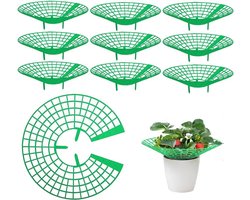 Allecta - Aardbeiensteunstandaard voor balkon - 10 stuks. Beschermt aardbeien tegen stof en slakken. Veilige hoogte van de vloer.