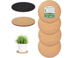 Allecta - Absorberende Kurk Planten Onderzetters en Schotels 30,4 cm - Voor Bloempotten, Plantenbakken, Kamerplanten - Tafel en Vloer Bescherming - Set van 2.