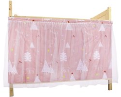 Allecta - Bedgordijn voor hoogslaper en stapelbed - Roze slaaptent voor kinderkamer met speeltent - Studentenhuis accessoire