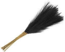Allecta - Decoratief Faux Pampasgras voor Woonkamer Feest Muurvaas Bruiloft - Zwart - 55 cm - Set van 20 Stuks