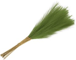 Allecta - Faux pampasgras decoratie voor woonkamer feest muurvaas bruiloft - 55cm - grasgroen - 20 stuks