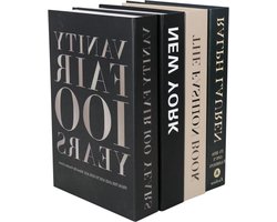 Allecta - Grijze decoratieve boeken set van 4 voor moderne woondecoratie