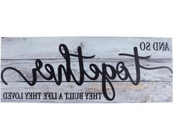 Allecta - Houten Muur Decor Rustieke Wandteken Woonkamer 16,5 x 6,3 Inch