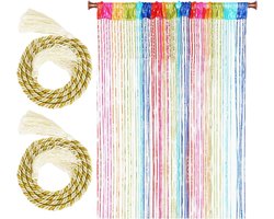 Allecta - Kleurrijke gordijnen set voor woondecoratie - woonaccessoires - gordijnriemen