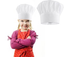 Allecta - Koksmuts voor Kinderen en Baby's - Wit, Elastisch, Verstelbaar - Meisjes, Koken, Keukengerei